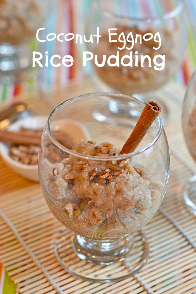 Coconut Eggnog Rice Pudding