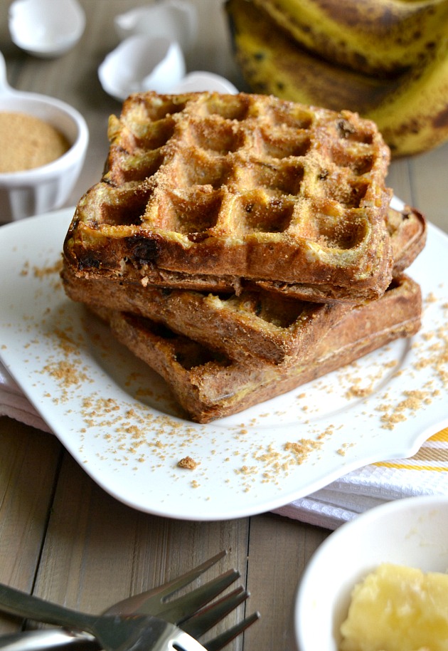 Peanut Butter French Toast on mini waffle maker