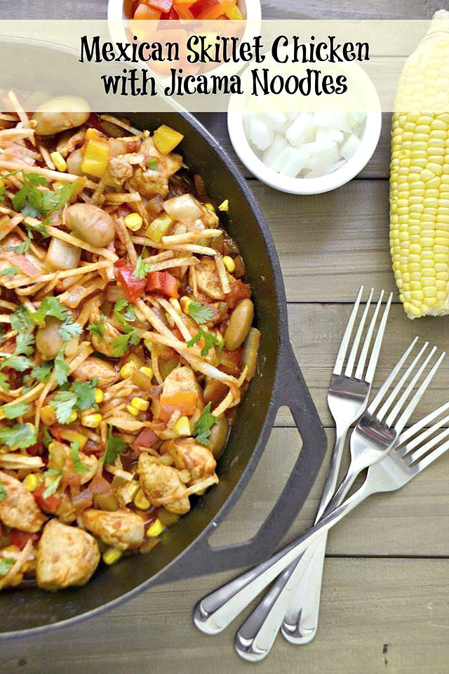 Mexican Skillet Chicken with Jicama Noodles