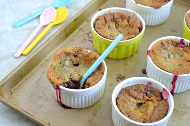 Cranberry Chocolate Chip Cookie Cobbler