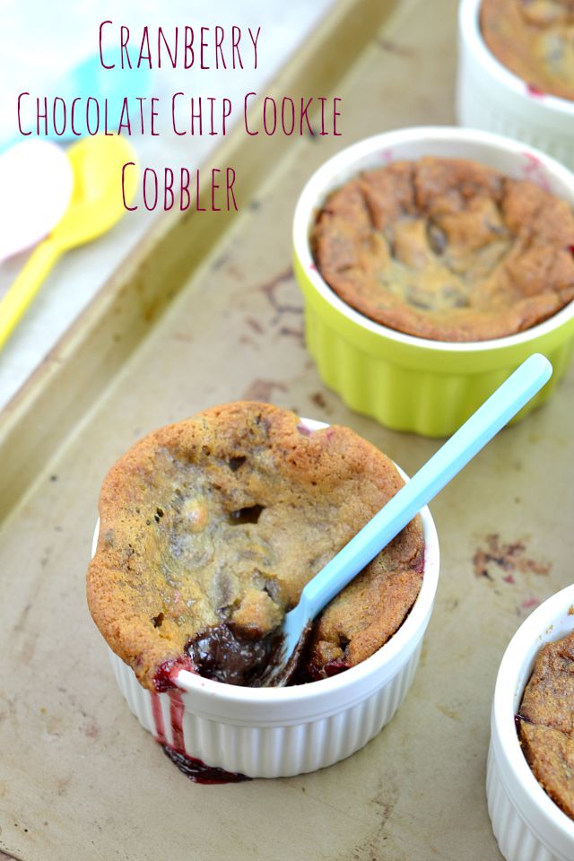 Cranberry Chocolate Chip Cookie Cobbler