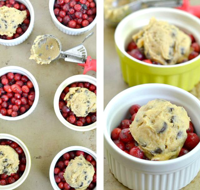 Cranberry Chocolate Chip Cookie Cobbler