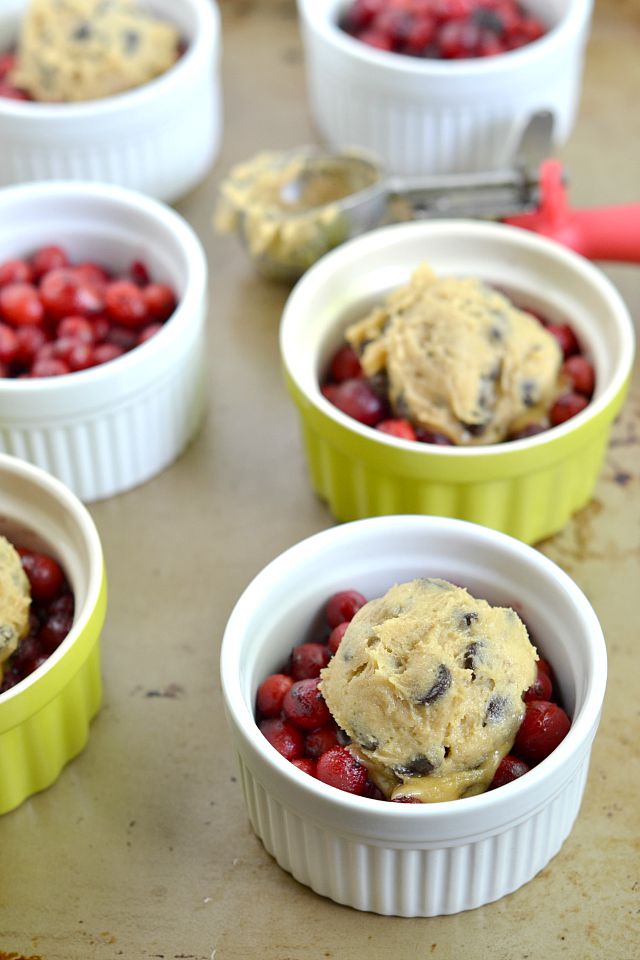 Cranberry Chocolate Chip Cookie Cobbler