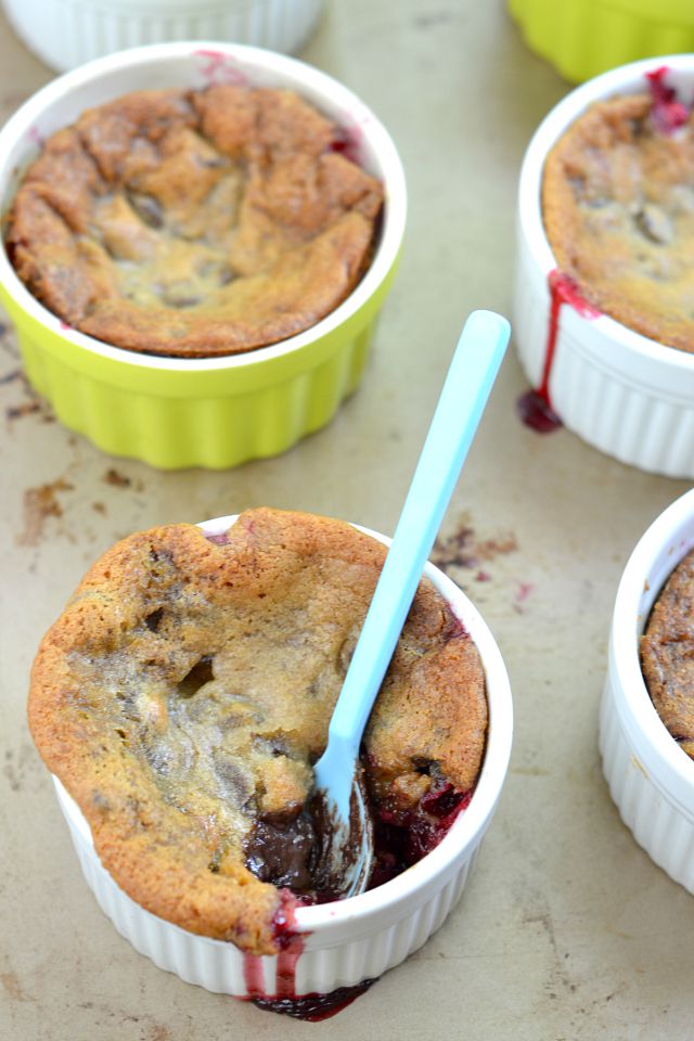 Cranberry Chocolate Chip Cookie Cobbler