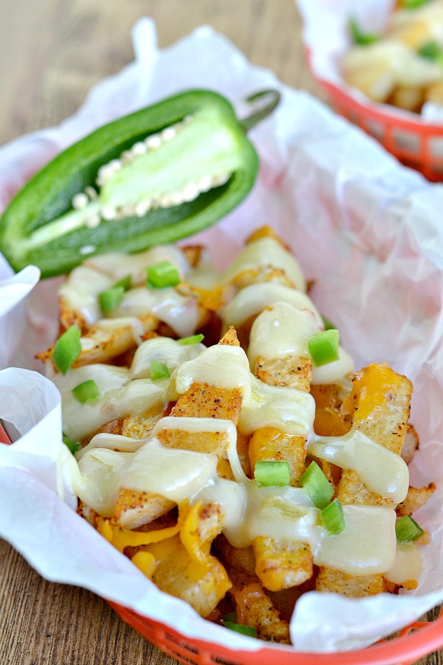 Triple Cheese Jicama Fries