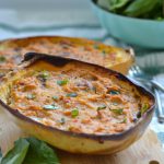 Roasted Garlic & Mushroom Spaghetti Squash Casserole