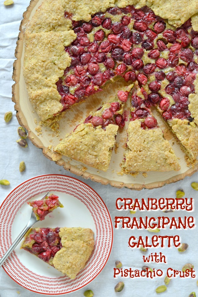 Cranberry Frangipane Galette with Pistachio Crust