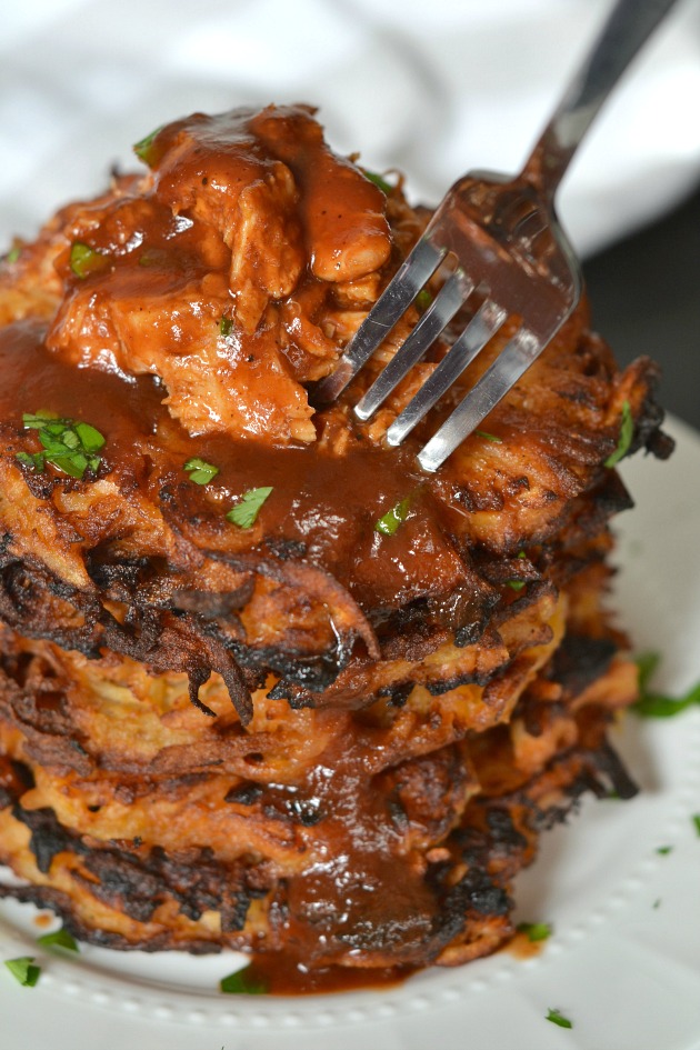 BBQ Chicken Latkes 