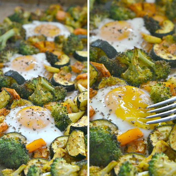 Sheet Pan Broccoli Hash & Eggs