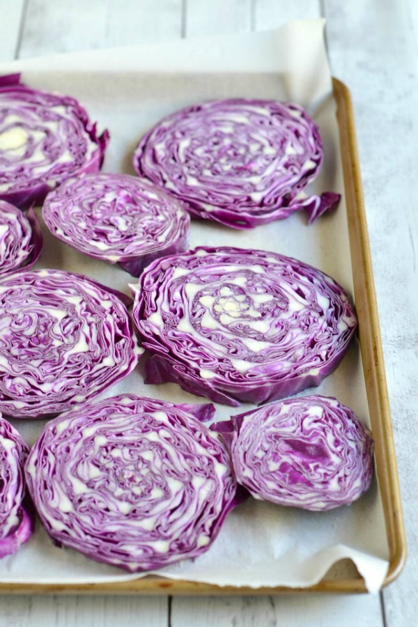 Roasted Purple Cabbage