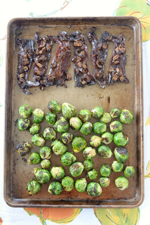 Brussels Sprouts with Date Bacon Crumble