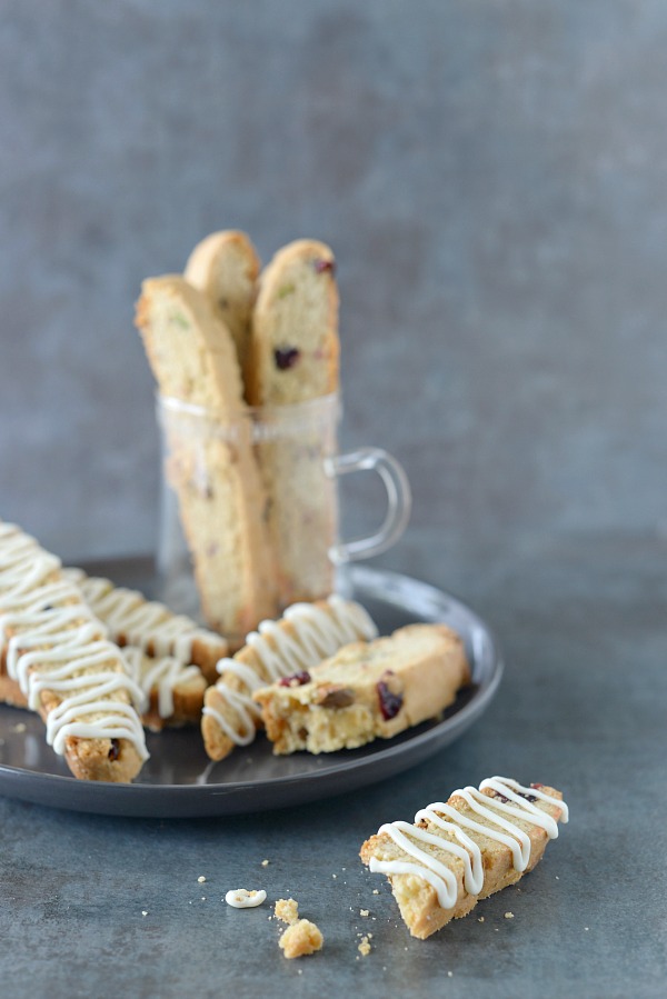 Whole Wheat Cranberry Pistachio Biscotti