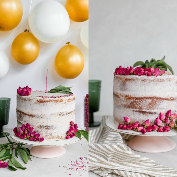 Orange Cardamom Cake with Rose Buttercream 