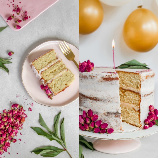 Orange Cardamom Cake with Rose Buttercream 