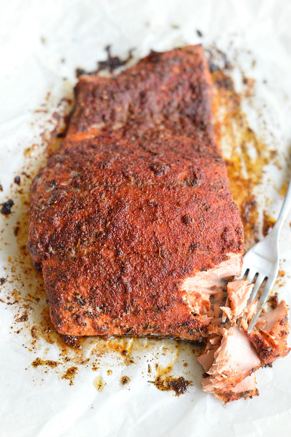 Blackened Salmon Lettuce Tacos