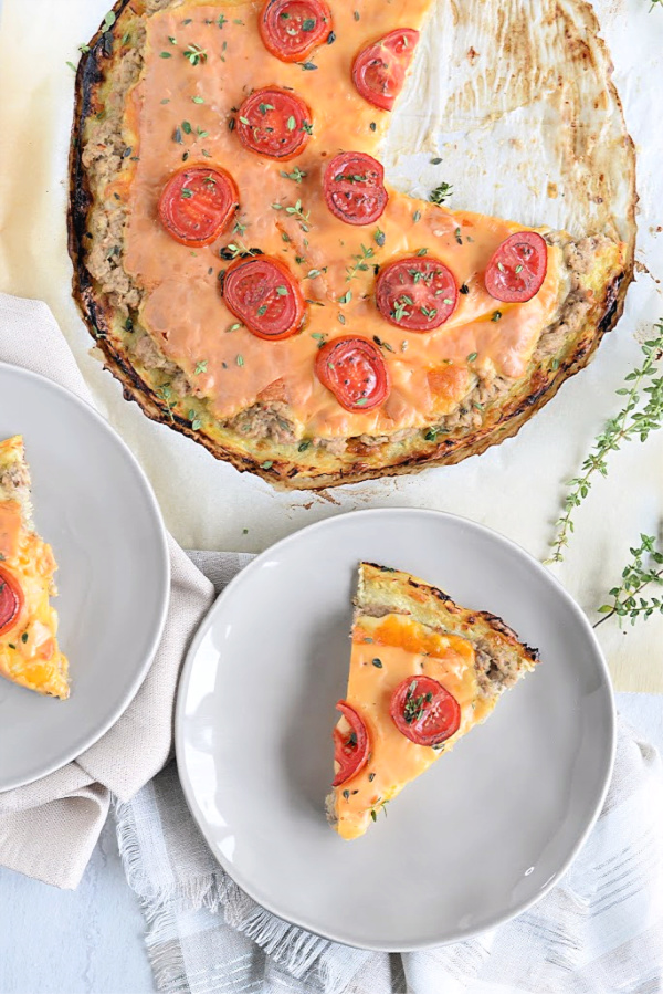 Tuna Melt Spaghetti Squash Pizza