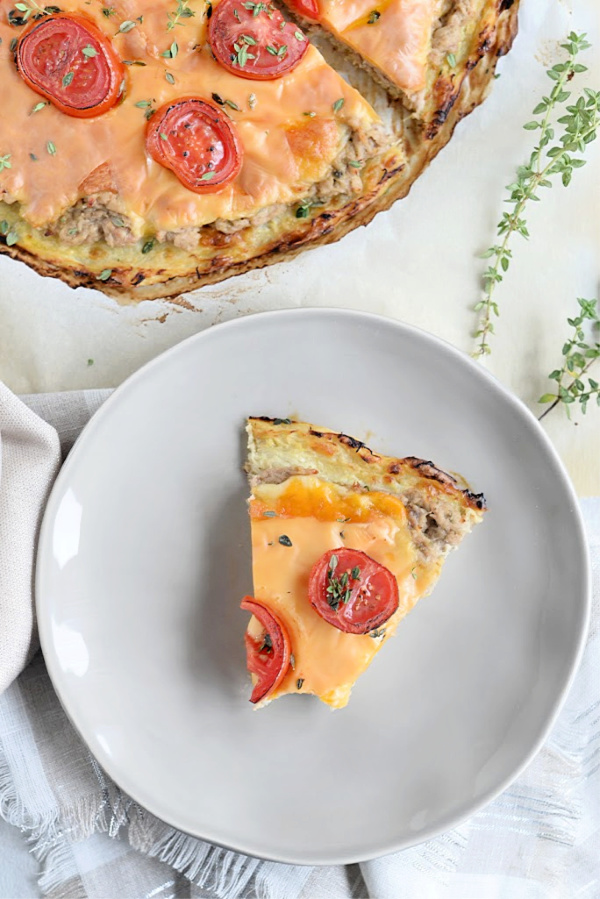 Tuna Melt Spaghetti Squash Pizza