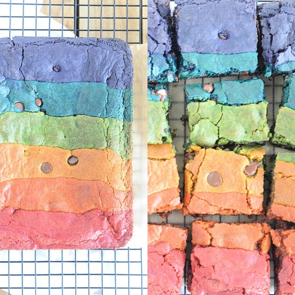 Rainbow Whole Wheat Blondies