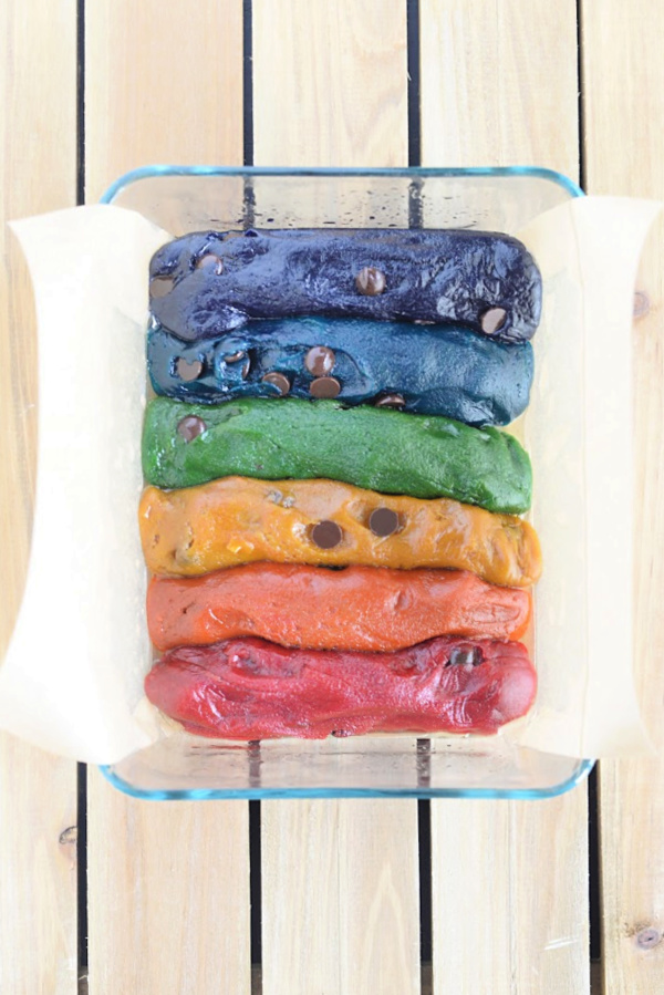 Rainbow Whole Wheat Blondies