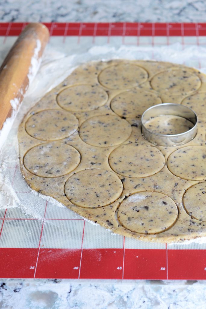 Salted Chocolate Chip Tahini Hamantaschen