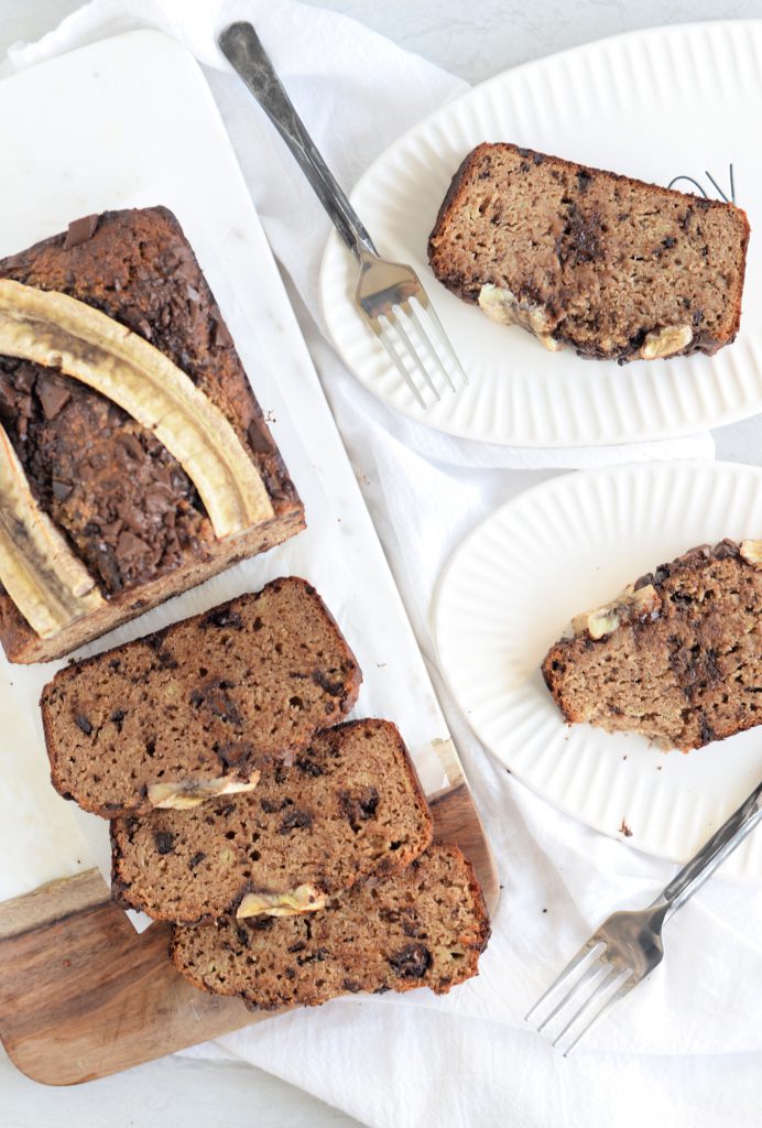 Grain Free Chocolate Chunk Banana Bread • Melinda Strauss