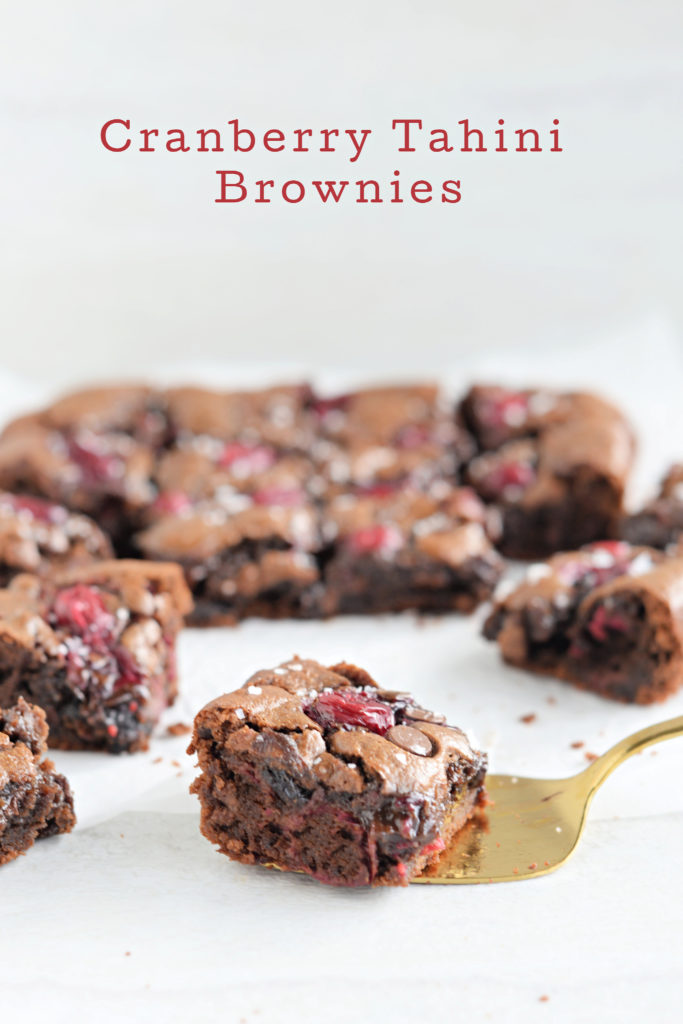 Cranberry Tahini Brownies