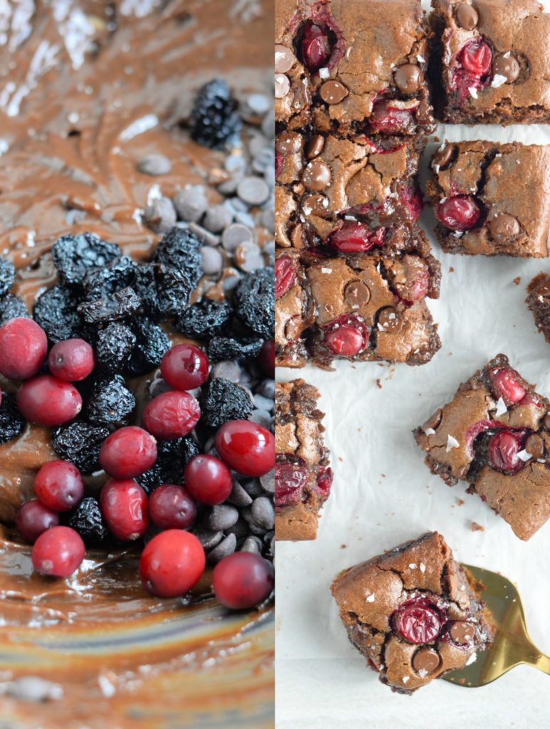 Cranberry Tahini Brownies