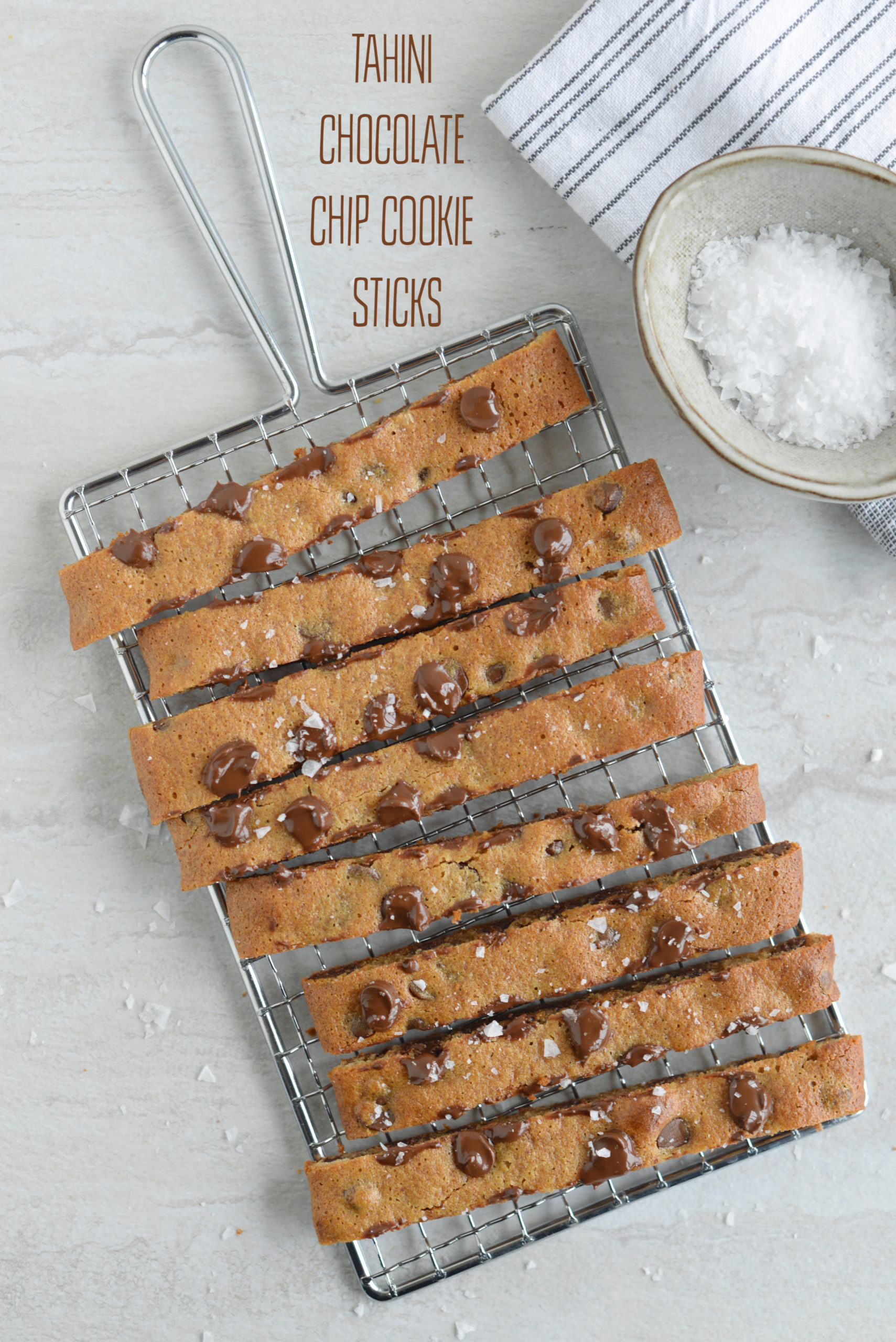 Tahini Chocolate Chip Cookie Sticks